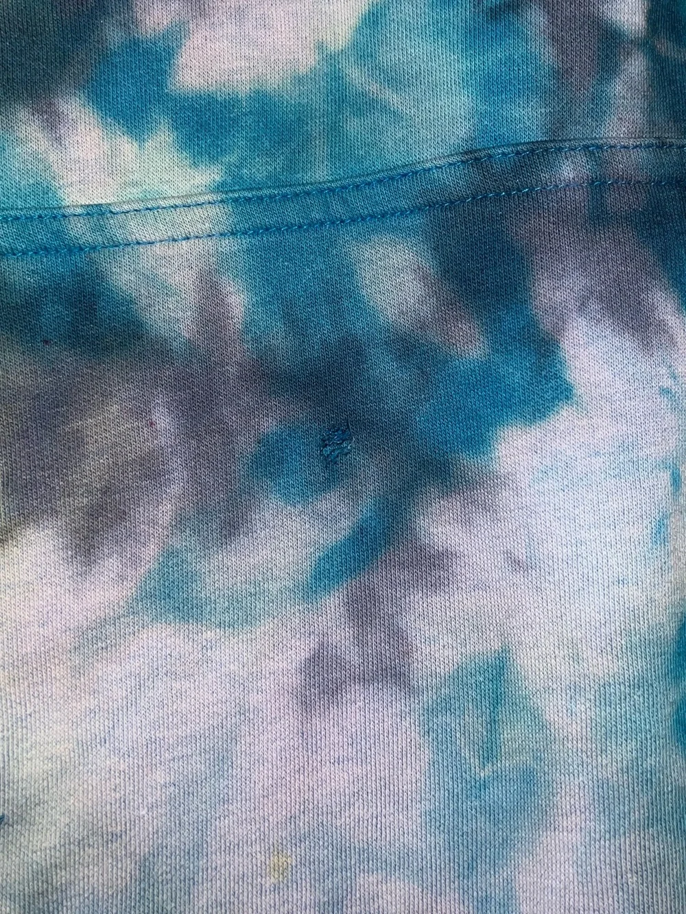 The North Face Blue Tie-Dye Retro Colorful Upcycled Graphic Hoodie Size XXL